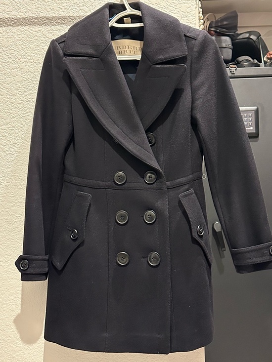 Burberry Jackets & Blazers - NWOT Burberry Brit Newmont Double-Breasted Wool-Cashmere Peacoat, size 4